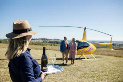 Thumbnail Helicopter Tour & 5-course Lunch at Printhie Wines in the Orange area